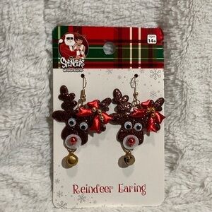 NEW Spencer’s Reindeer Jingle Bell Christmas Earrings